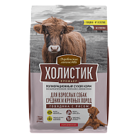 Сухой корм для взрослых собак средних и крупных пород, говядина с рисом 7кг